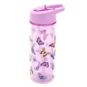 Your Zone 14oz Tritan Double Wall Kids Water Bottle BPA Free - Purple Butterfly
