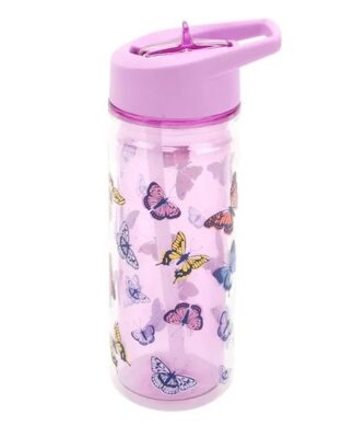 Your Zone 14oz Tritan Double Wall Kids Water Bottle BPA Free - Purple Butterfly