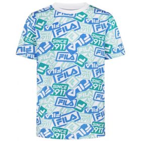 Fila Boys Classic Logo Short Sleeve T-shirt - Aqua
