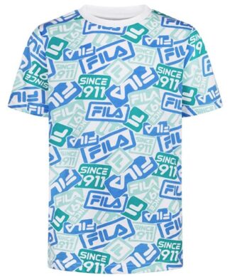 Fila Boys Classic Logo Short Sleeve T-shirt - Aqua