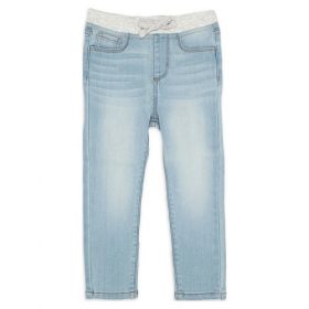 Wonder Nation Baby and Toddler Girls Knit Skinny Jeans Denim - Light Wash Blue