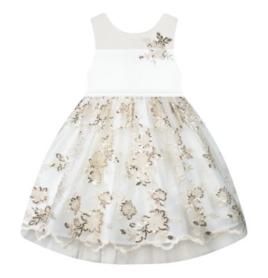 American Princess Girls Cream Embellished Special Occasion Dress