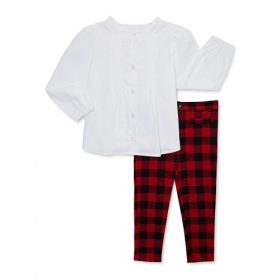 Wonder Nation Girls Christmas Holiday 2-Piece Set