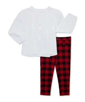 Wonder Nation Girls Christmas Holiday 2-Piece Set
