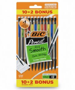 Bic Xtra Smooth Mechanical Pencils - Medium Point 0.7mm No. 2 - 10 Count + 2 Free
