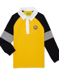 365 Kids Boys Long Sleeve Colorblock Raglan Polo Shirt