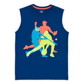 Athletic Works Boys Graphic Muscle Jersey Tank Top - Blue