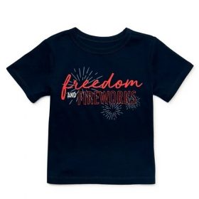 Americana Kids Short Sleeve T- Shirt - Navy Blue