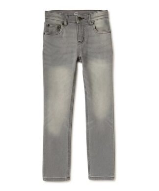 Wonder Nation Boys Relax Slim Knit Jeans Pant- Grey