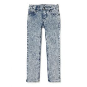 Wonder Nation Boys Relax Slim Knit Jeans Pant- Blue Stone Wash