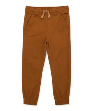 365 Kids Boys Stretch Canvas Dart Jogger - Brown