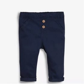 Garanimals Baby Boys Roll Cuffs Chinos Pant - Navy Blue