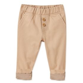 Garanimals Baby Boys Roll Cuffs Chinos Pant - Khaki Brown