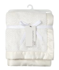 Modern Moments by Gerber Infant Baby Boy or Girl Herringbone Plush Blanket