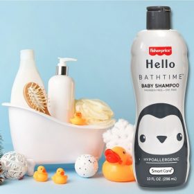 Fisher-Price Hello Bathtime Hypoallergenic Baby Shampoo ~ Paraben Free & Dye Free, 296ml