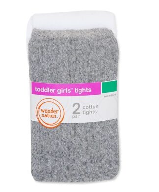 Wonder Nation Baby & Little Kids Unisex Flat Knit Cotton Pop Socks - Grey White