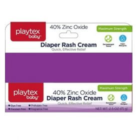Playtex Baby Maximum Strength Diaper Rash Cream with 40% Zinc Oxide, 2.5 oz