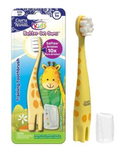 Kids Butter On Gums Giraffe Training Toothbrush With Cover
