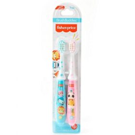 Fisher Price BrushBuddies Toddler Kids Toothbrush, 2-Pieces