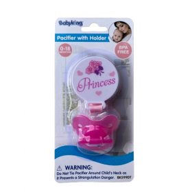 Baby King Baby Pacifier And Holder Clip - Princess