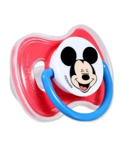 Disney Mickey Mouse Orthodontic Baby Pacifier With Cover 0m+, Red