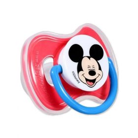 Disney Mickey Mouse Orthodontic Baby Pacifier With Cover 0m+, Red