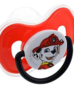 Paw Patrol Marshall Orthodontic Baby Pacifier With Cover 0m+, Red