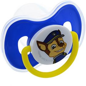 Paw Patrol Chase Orthodontic Baby Pacifier With Cover 0m+, Blue