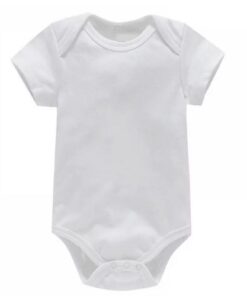 Angel Of Mine 100% Cotton Unisex Baby Bodysuit - Plain White