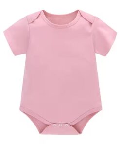 Angel Of Mine 100% Cotton Baby Girls Bodysuit - Plain Pink