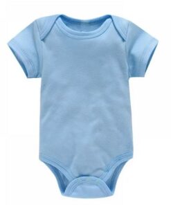 Angel Of Mine 100% Cotton Baby Boys Bodysuit - Plain Blue