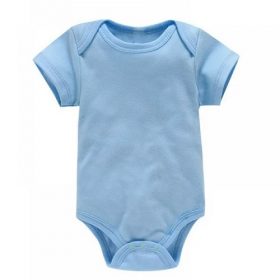 Angel Of Mine 100% Cotton Baby Boys Bodysuit - Plain Blue