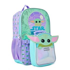 Disney Baby Yoda School Laptop Backpack With Lunch Tote Bag