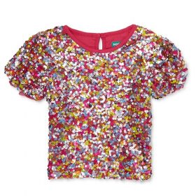 365 Kids Girls Sequin Fashionista Top
