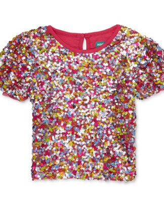 365 Kids Girls Sequin Fashionista Top