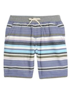 Wonder Nation Boys Jogger Shorts - Blue Stripes