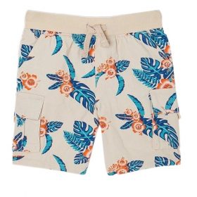 Garanimals Baby Boys Printed Cargo Shorts - Cream Fern