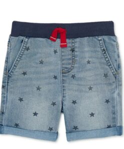 WTC Americana Toddler Boys Solid Denim Jeans Shorts