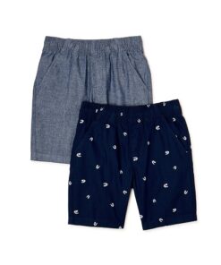 365 Kids Boys 2 Pack Shorts - Chambray Print