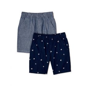 365 Kids Boys 2 Pack Shorts - Chambray Print