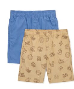 365 Kids Boys 2 Pack Shorts - Blue Brown