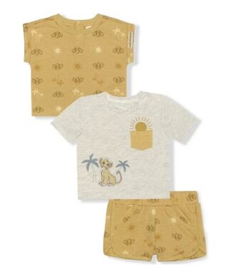 Disney Lion King Baby Boys Short Sleeve Set - 3 Piece