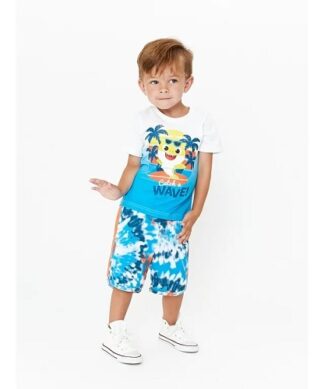 Baby Sharks Tee and Shorts Outfit Set for Baby Boys and Toddler Boys