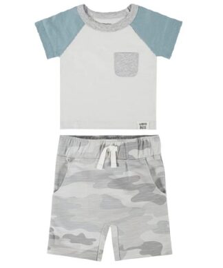 Gerber Modern Moment Baby Boys’ T-Shirt and Shorts Set - Camo