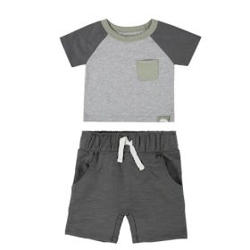 Gerber Modern Moment Baby Boys’ T-Shirt and Shorts Set - Grey