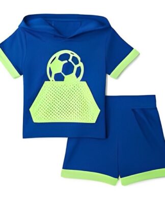Athletic Works Baby Boys Jersey Hoodie and Shorts Set
