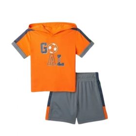 Athletic Works Baby Boys Jersey Hoodie and Shorts Set - Goal