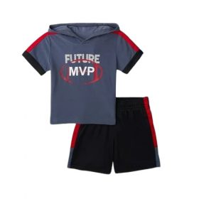 Athletic Works Baby Boys Jersey Hoodie and Shorts Set - Future MVP