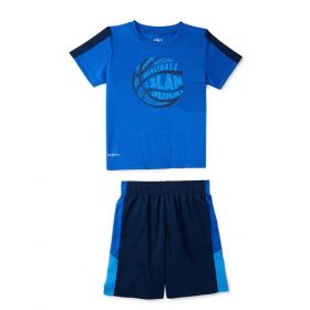 Athletic Works Baby Boys Jersey Raglan and Shorts Set - Slam Dunk