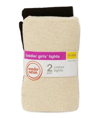 Wonder Nation Baby & Little Kids Knit Cotton Pop Socks - Black Gold